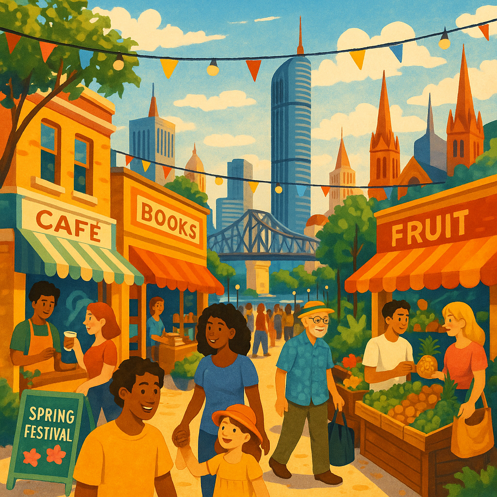 Vibrant street scene