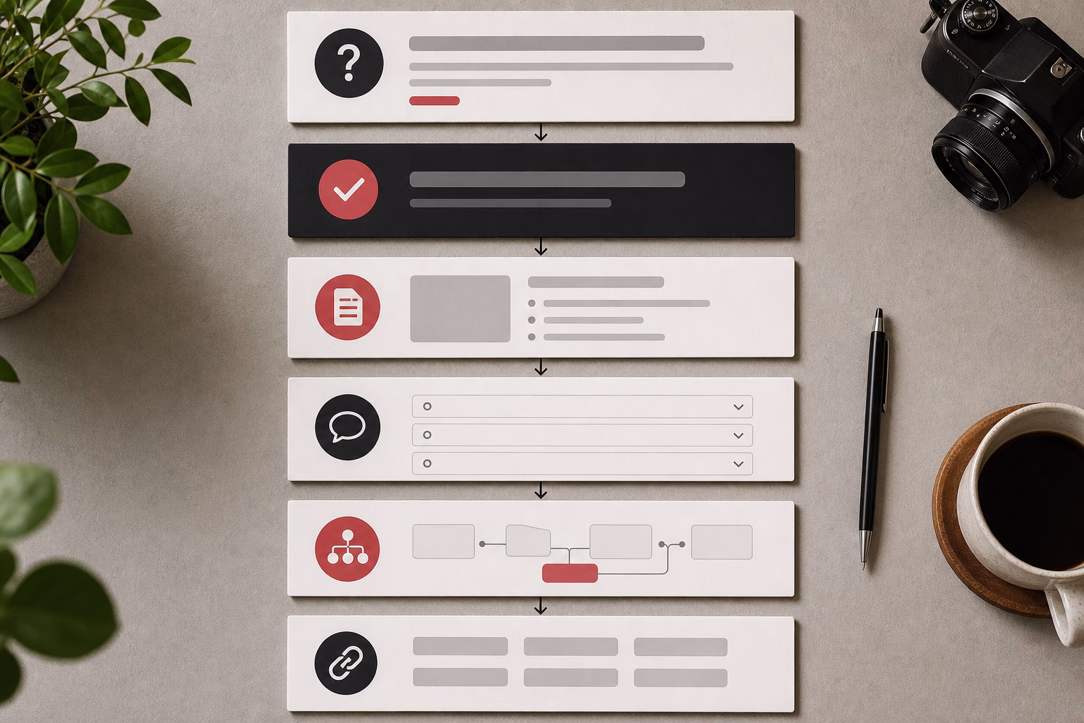 Diagram showing how to structure a page for answer engines