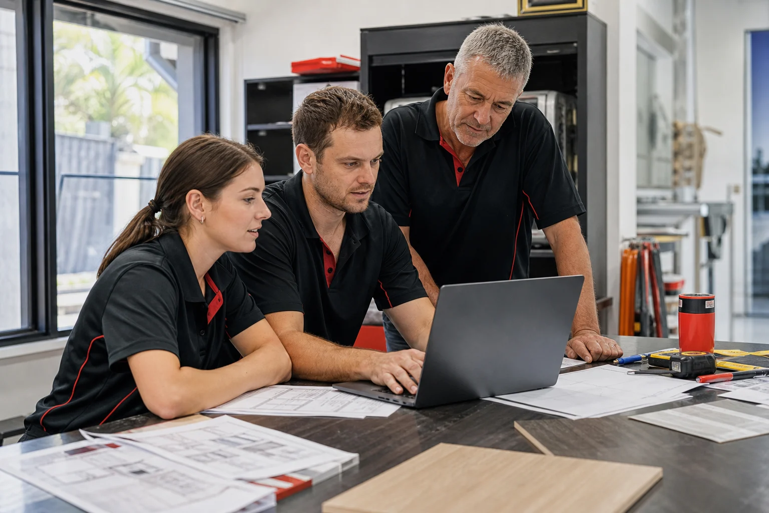 Small business team uses an AI assistant to prepare quotes