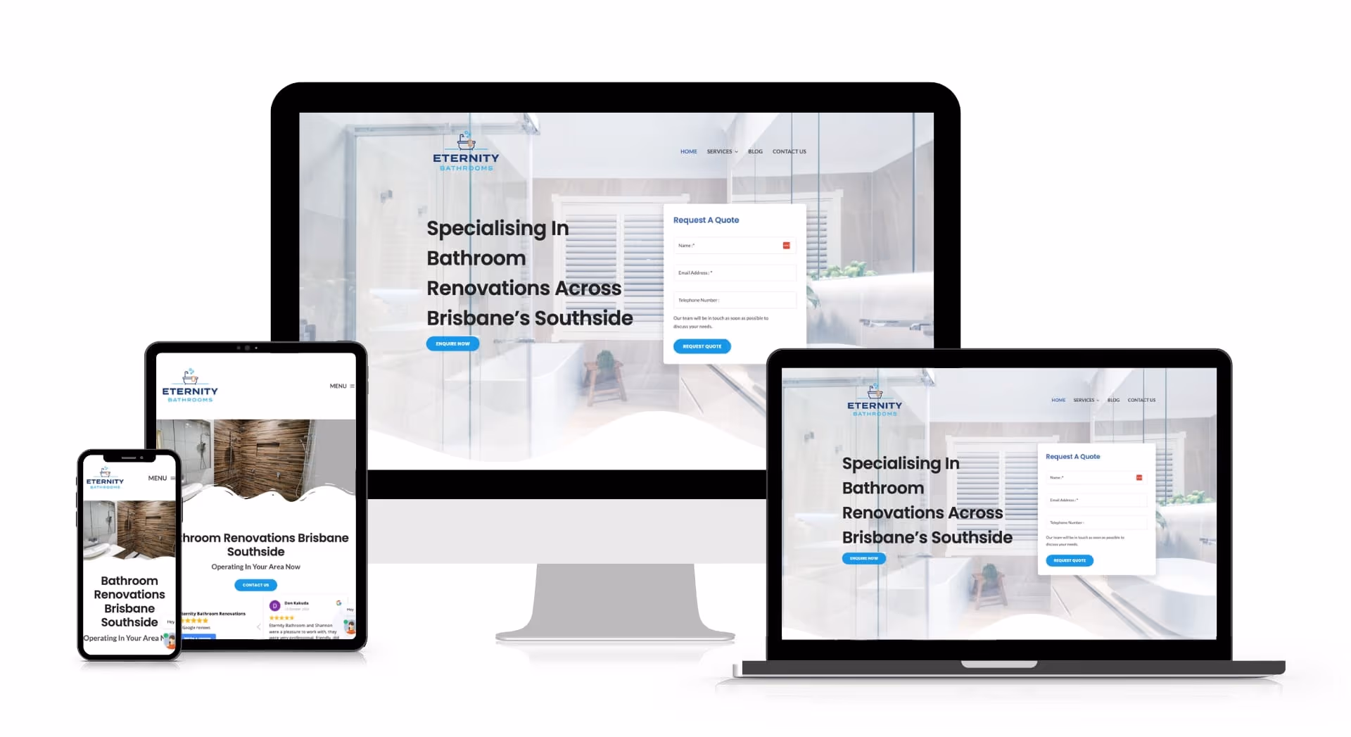 Eternity Bathrooms website